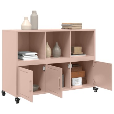 vidaXL Ντουλάπι Ροζ 100,5x39x72cm από Χάλυβα 1 τεμ.