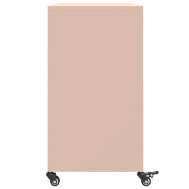 vidaXL Ντουλάπι Ροζ 100,5x39x72cm από Χάλυβα 1 τεμ.