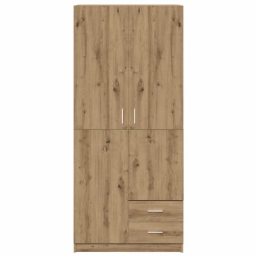vidaXL Ντουλάπα Τεχνίτης Δρυς 80x52x180cm Επεξεργασμένο Ξύλο 1 τεμ.