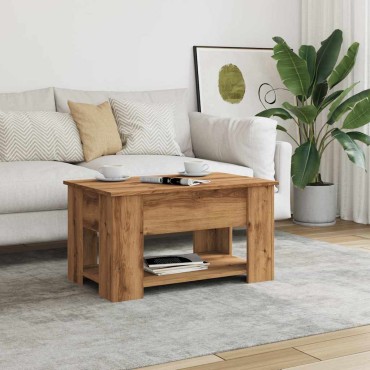 vidaXL Τραπεζάκι σαλονιού Artisan Oak 79x49x41cm Κατασκευασμένο ξύλο 1 τεμ.