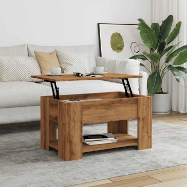 vidaXL Τραπεζάκι σαλονιού Artisan Oak 79x49x41cm Κατασκευασμένο ξύλο 1 τεμ.