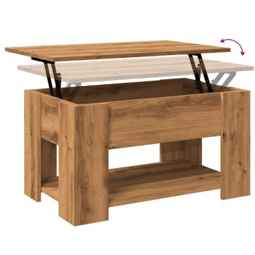 vidaXL Τραπεζάκι σαλονιού Artisan Oak 79x49x41cm Κατασκευασμένο ξύλο 1 τεμ.