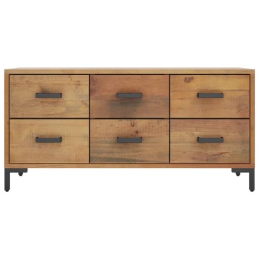 vidaXL Ντουλάπι Αποθήκευσης Καφέ 110x30x45cm από Μασίφ Ξύλο Πεύκου 1 τεμ.