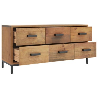vidaXL Ντουλάπι Αποθήκευσης Καφέ 110x30x45cm από Μασίφ Ξύλο Πεύκου 1 τεμ.