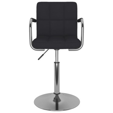 vidaXL Σκαμπό Μπαρ Μαύρο Υφασμάτινο 48x47x(71-85,5)cm 1 τεμ.