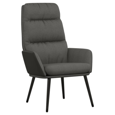 vidaXL Πολυθρόνα Relax Σκούρο Γκρι Υφασμάτινη 70x77x98cm 1 τεμ.