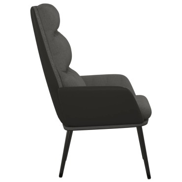 vidaXL Πολυθρόνα Relax Σκούρο Γκρι Υφασμάτινη 70x77x98cm 1 τεμ.