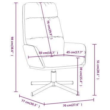 vidaXL Πολυθρόνα Relax Ανοιχτό Γκρι Υφασμάτινη 70x77x98cm 1 τεμ.