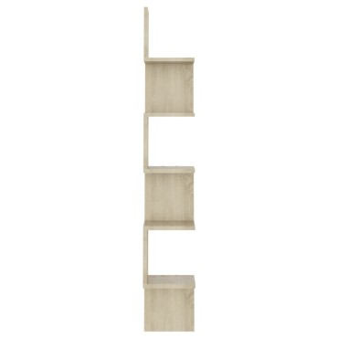 vidaXL Γωνιακή Ραφιέρα Τοίχου Ξύλο Δρυός 20x20x127,5cm από Επεξ. Ξύλο 1 τεμ.