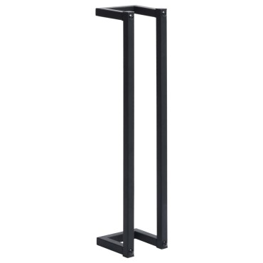 vidaXL Βάση για Πετσέτες Επιτοίχια Μαύρη 12,5x12,5x60 εκ. Σιδερένια