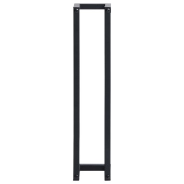 vidaXL Βάση για Πετσέτες Επιτοίχια Μαύρη 12,5x12,5x60 εκ. Σιδερένια