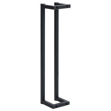 vidaXL Βάση για Πετσέτες Επιτοίχια Μαύρη 12,5x12,5x60 εκ. Σιδερένια