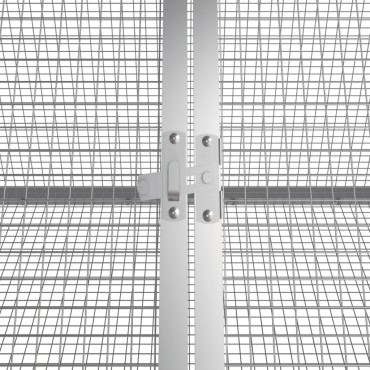 vidaXL Κλουβί Κουνελιών Γκρι 403,5x80,5x71 εκ. Γαλβανισμένος Χάλυβας
