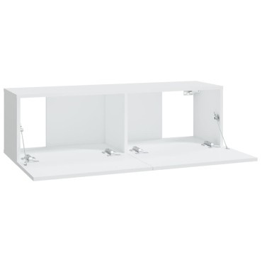 vidaXL Έπιπλα Τηλεόρασης 4 τεμ. Λευκά 100x30x30cm