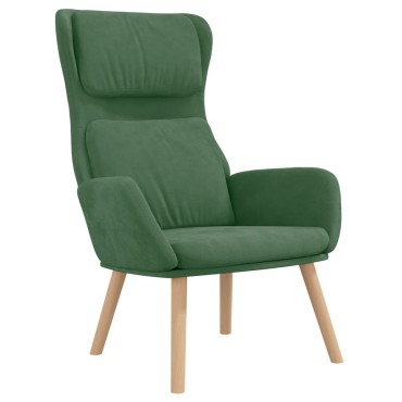 vidaXL Πολυθρόνα Relax Ανοιχτό Πράσινο Βελούδινη 70x77x98cm 1 τεμ.