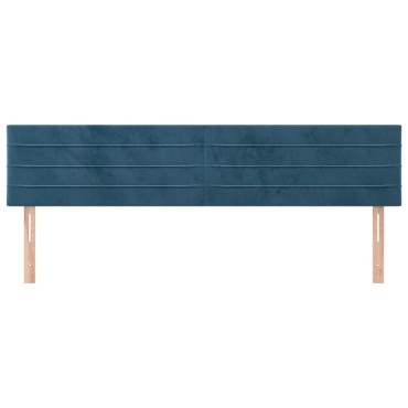 vidaXL Κεφαλάρια Κρεβατιού 2 τεμ. Σκ. Μπλε 80x5x78/88cm Βελούδινο