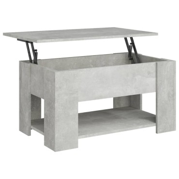 vidaXL Τραπεζάκι Σαλονιού Γκρι Σκυρ. 79x49x41cm Επεξεργασμένο Ξύλο 1 τεμ.