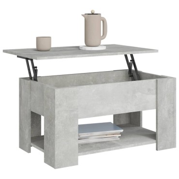 vidaXL Τραπεζάκι Σαλονιού Γκρι Σκυρ. 79x49x41cm Επεξεργασμένο Ξύλο 1 τεμ.