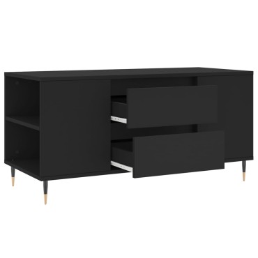 vidaXL Τραπεζάκι Σαλονιού Μαύρο 102x44,5x50cm από Επεξεργασμένο Ξύλο 1 τεμ.