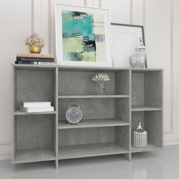 vidaXL Ντουλάπι Γκρι Σκυροδέματος 120x30x75cm Επεξεργασμένο Ξύλο 1 τεμ.