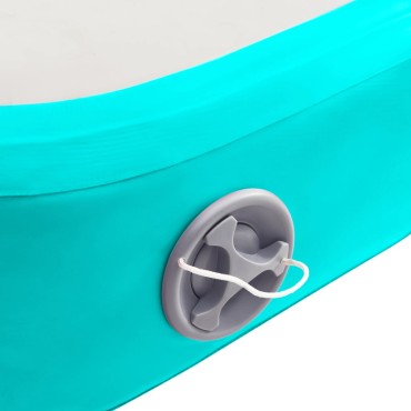 vidaXL Στρώμα Ενόργανης Φουσκωτό Πράσινο 200x200x15 εκ. PVC με Τρόμπα