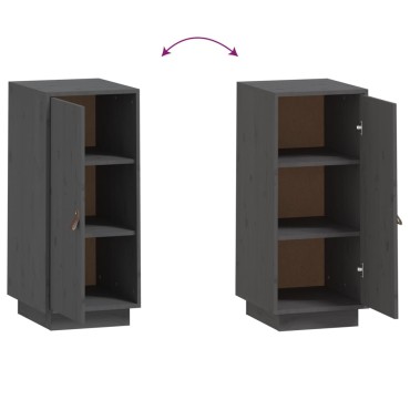 vidaXL Μπουφές Γκρι 34x40x75cm από Μασίφ Ξύλο Πεύκου 1 τεμ.