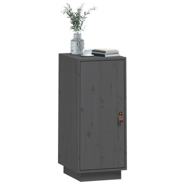 vidaXL Μπουφές Γκρι 34x40x75cm από Μασίφ Ξύλο Πεύκου 1 τεμ.