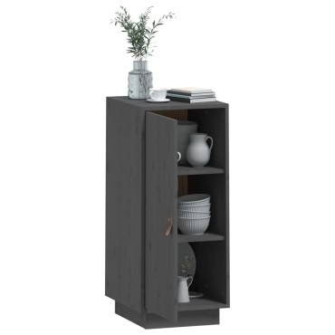 vidaXL Μπουφές Γκρι 34x40x75cm από Μασίφ Ξύλο Πεύκου 1 τεμ.