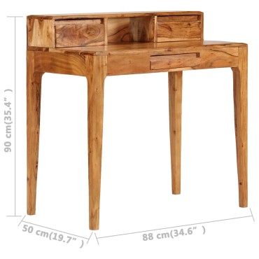 vidaXL Σεκρετέρ με Συρτάρια 88x50x90cm από Μασίφ Ξύλο 1 τεμ.