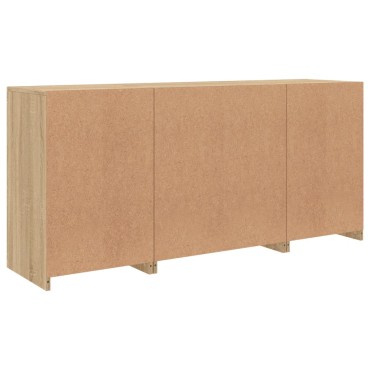 vidaXL Ντουλάπι με LED Sonoma Δρυς 142,5x37x67cm 1 τεμ.