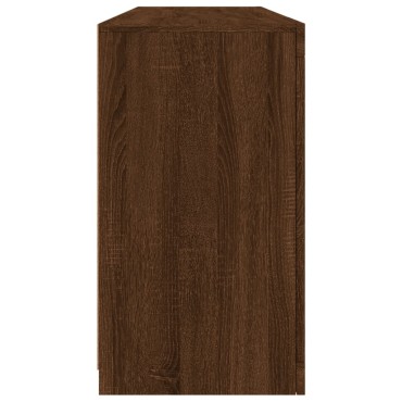 vidaXL Μπουφές με LED Καφέ Δρυς 163x37x67cm 1 τεμ.