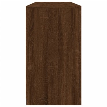 vidaXL Ντουλάπι με LED Καφέ Δρυς 142,5x37x67cm 1 τεμ.