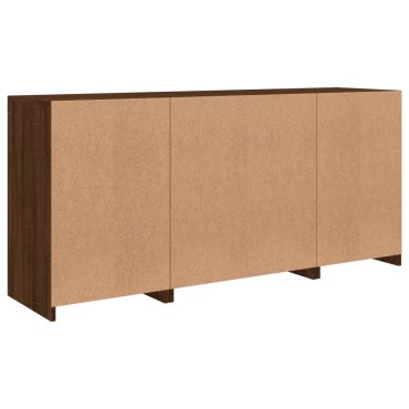 vidaXL Ντουλάπι με LED Καφέ Δρυς 142,5x37x67cm 1 τεμ.