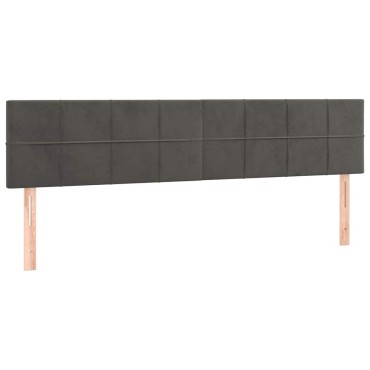 vidaXL Κρεβάτι Boxspring με Στρώμα Σκούρο Γκρι 120x190 εκ. Βελούδινο