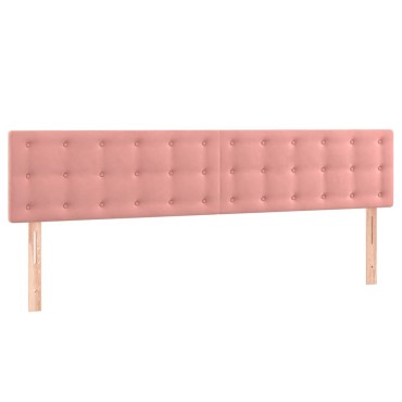 vidaXL Κρεβάτι Boxspring με Στρώμα Ροζ 120x190 εκ. Βελούδινο