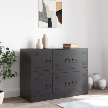 vidaXL Ντουλάπι Μαύρο 99x39x73cm από Ατσάλι 1 τεμ.