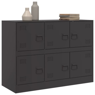 vidaXL Ντουλάπι Μαύρο 99x39x73cm από Ατσάλι 1 τεμ.