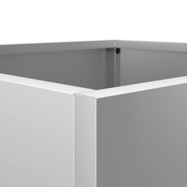 vidaXL Ζαρντινιέρες 2 τεμ. Ασημί 32x30x29 εκ. από Γαλβανισμένο Χάλυβα