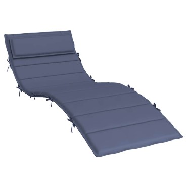 vidaXL Μαξιλάρι Ξαπλώστρας Ναυτικό Μπλε 180x60x4cm από Ύφασμα Oxford