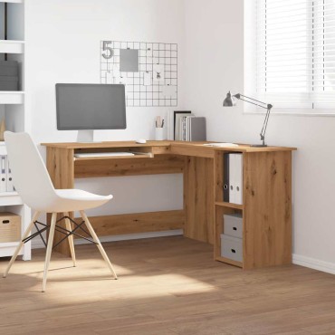 vidaXL Γραφείο Γωνιακό Τεχνίτης Δρυς 120x140x75cm Επεξεργασμένο Ξύλο 1 τεμ.