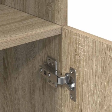 vidaXL Στήλη Κουζίνας Sonoma Δρυς 57x41,5x131,5cm Επεξεργασμένο Ξύλο