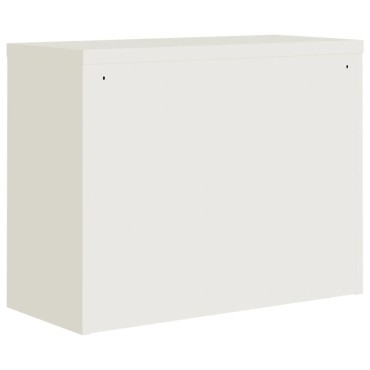 vidaXL Αρχειοθήκη Λευκή 90x40x110cm από Ατσάλι 2 τεμ.