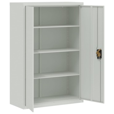 vidaXL Αρχειοθήκη Αν. Γκρι 90x40x180cm Ατσάλινη 2 τεμ.