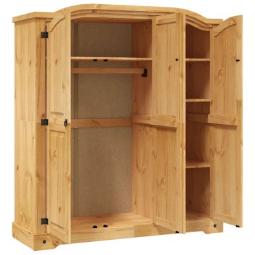 vidaXL Ντουλάπα Τρίφυλλη Μεξικάνικο Στιλ Corona 150,5x52x170cm 1 τεμ.
