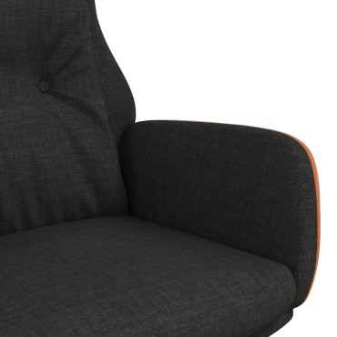 vidaXL Πολυθρόνα Relax Μαύρη από Ύφασμα και PVC 70x77x94cm 1 τεμ.
