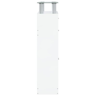 vidaXL Παπουτσοθήκη Γυαλιστερό Λευκό 63x24x104cm Επεξεργασμένο Ξύλο