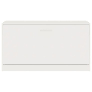 vidaXL Παπουτσοθήκη Γυαλιστερό Λευκό 80x24x45cm Επεξεργασμένο Ξύλο