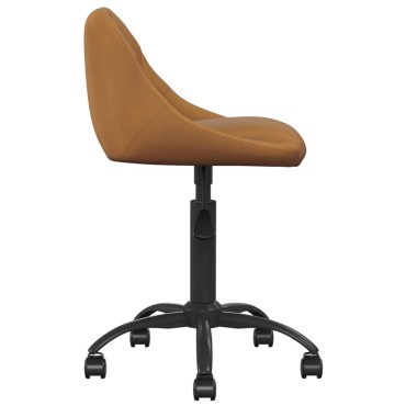 vidaXL Καρέκλα Γραφείου Καφέ Βελούδινη 44x46x(67,5-79)cm 1 τεμ.