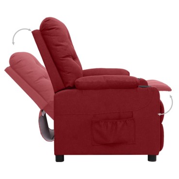 vidaXL Πολυθρόνα Ανακλ. Μπορντό Υφασμάτινη 78,5x93x96,5cm 1 τεμ.