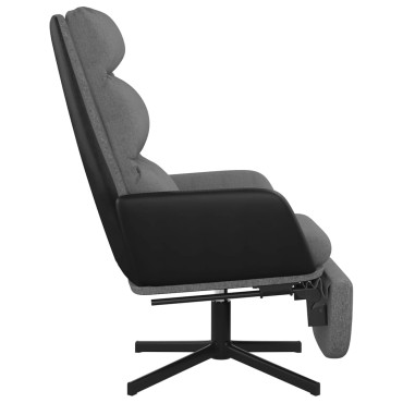 vidaXL Πολυθρόνα Relax Ανοιχτό Γκρι Υφασμάτινη με Υποπόδιο 70x77x98cm 1 τεμ.